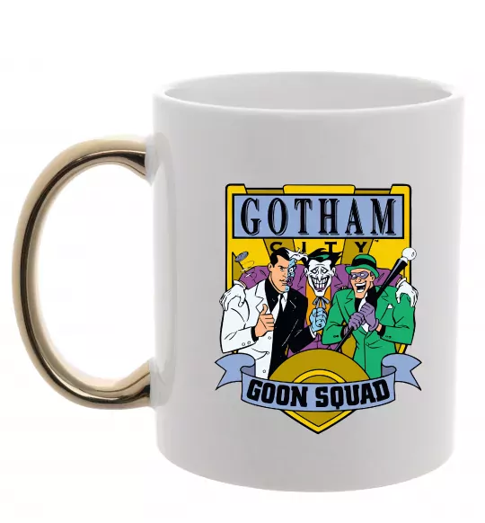 Чашка з кольоровою ручкою Gotham goon squad Золото фото
