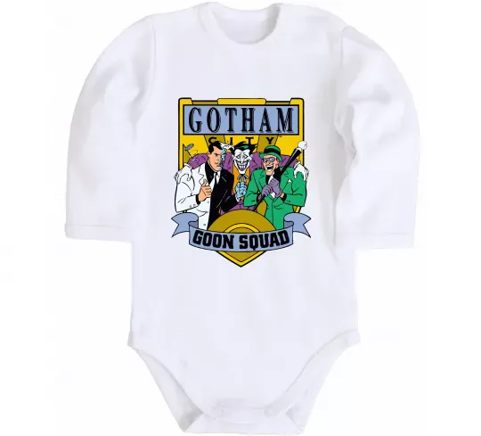 Дитячий бодік Gotham goon squad Білий фото