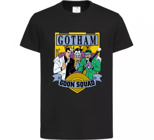 Дитяча футболка Gotham goon squad Чорний фото