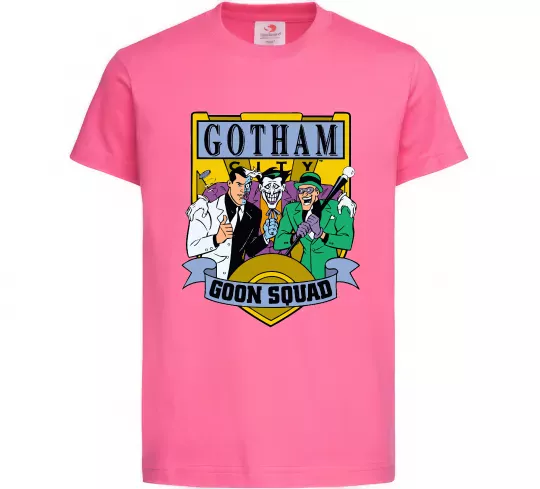 Дитяча футболка Gotham goon squad Яскраво-рожевий фото