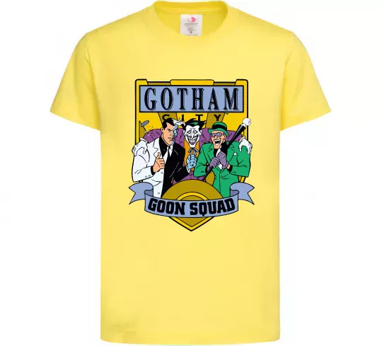 Дитяча футболка Gotham goon squad Лимонний фото