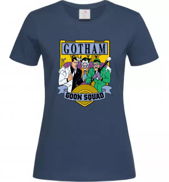 Жіноча футболка Gotham goon squad Темно-синій фото