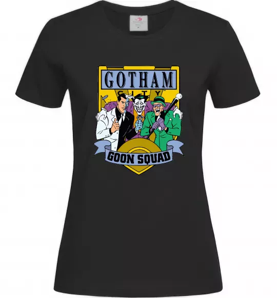 Жіноча футболка Gotham goon squad Чорний фото