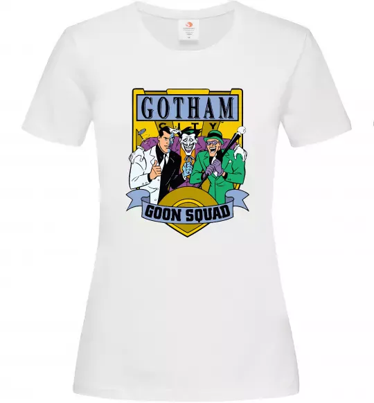 Жіноча футболка Gotham goon squad Білий фото