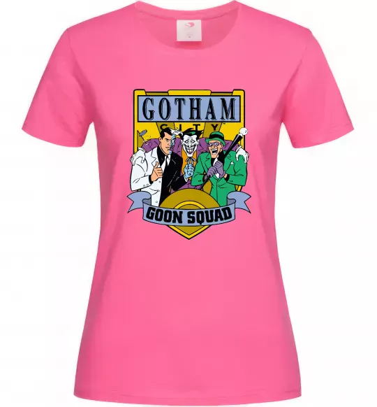 Жіноча футболка Gotham goon squad Яскраво-рожевий фото
