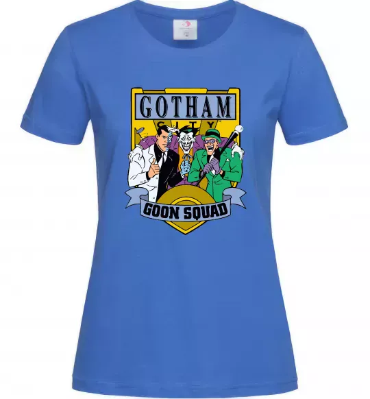 Жіноча футболка Gotham goon squad Яскраво-синій фото