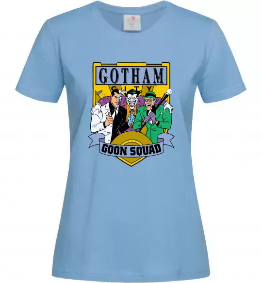 Жіноча футболка Gotham goon squad Блакитний фото