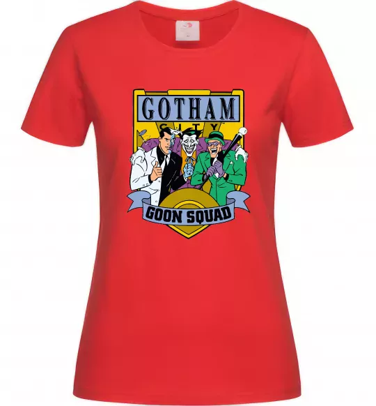 Жіноча футболка Gotham goon squad Червоний фото