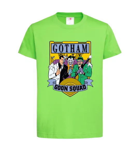 Дитяча футболка Gotham goon squad Лаймовий фото