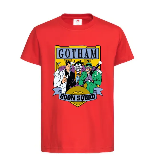 Дитяча футболка Gotham goon squad Червоний фото