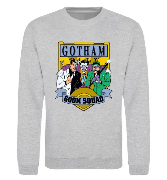 Свитшот Gotham goon squad Серый меланж фото