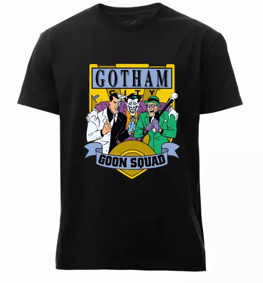 Чоловіча преміум футболка Gotham goon squad Чорний фото