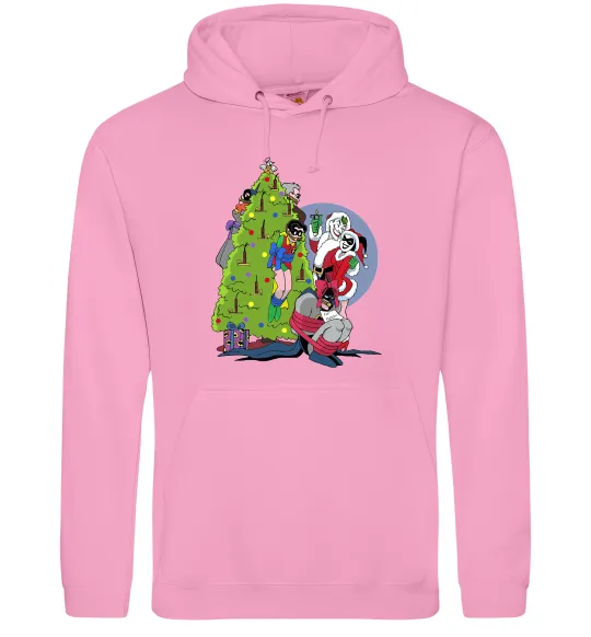 Женская толстовка (худи) Бетмен та Джокер Новий рік Розовый фото