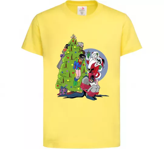 Дитяча футболка Бетмен та Джокер Новий рік Лимонний фото