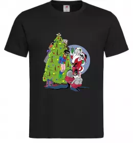 Мужская футболка Бетмен та Джокер Новий рік Черный фото