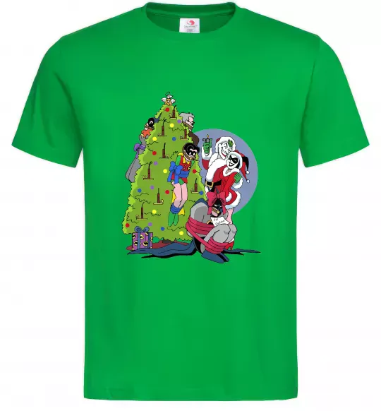 Мужская футболка Бетмен та Джокер Новий рік Зеленый фото