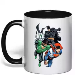 Чашка с цветной ручкой DC Heroes Черный фото