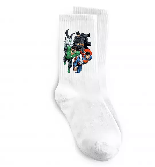 Носки Зелений ліхтар, Бетмен та Супермен Белый фото