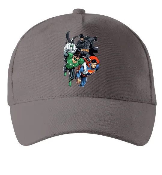 Кепка Зелений ліхтар, Бетмен та Супермен Серый фото