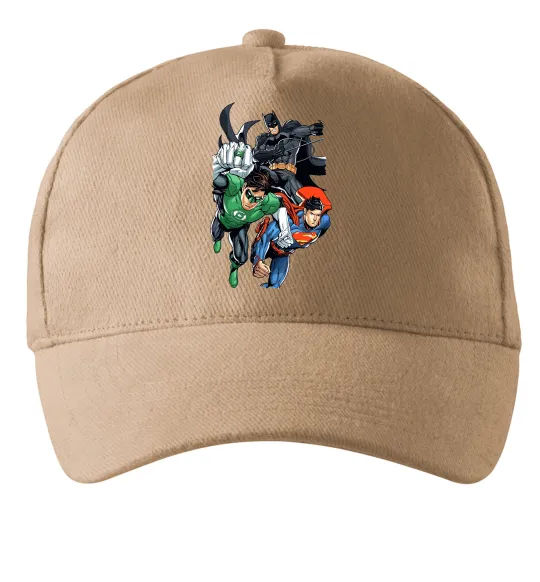 Кепка Зелений ліхтар, Бетмен та Супермен Пісочний фото