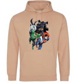 Чоловіча толстовка (худі) Зелений ліхтар, Бетмен та Супермен