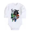 Дитячий бодік Зелений ліхтар, Бетмен та Супермен Білий фото