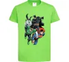 Детская футболка Зелений ліхтар, Бетмен та Супермен Лаймовый фото
