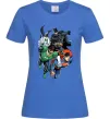 Жіноча футболка Зелений ліхтар, Бетмен та Супермен Яскраво-синій фото