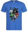 Чоловіча футболка Зелений ліхтар, Бетмен та Супермен Яскраво-синій фото