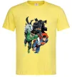 Чоловіча футболка Зелений ліхтар, Бетмен та Супермен Лимонний фото