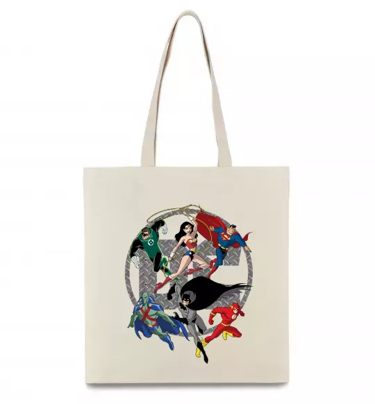 Эко-сумка DC Герої Бежевый фото
