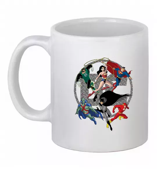 Чашка керамічна DC Герої Білий фото