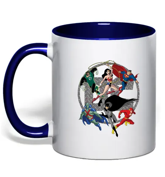 Чашка з кольоровою ручкою DC Герої Глибокий темно-синій фото