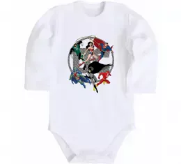 Дитячий бодік DC Герої Білий фото