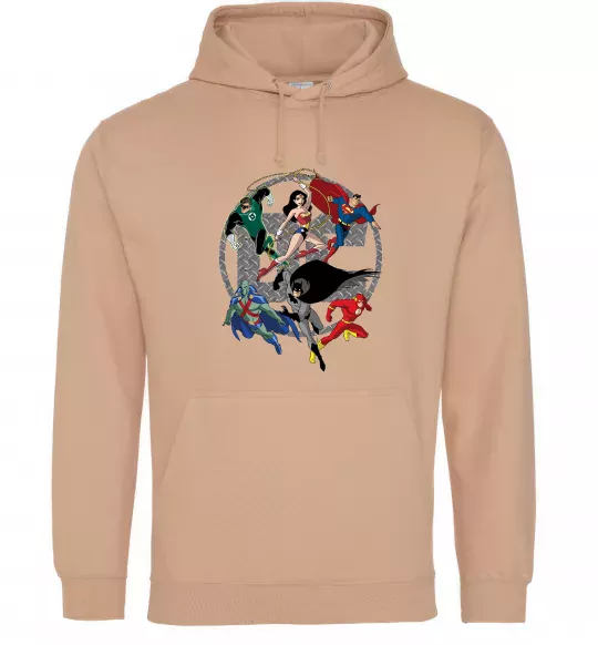 Жіноча толстовка (худі) DC Герої Пісочний фото