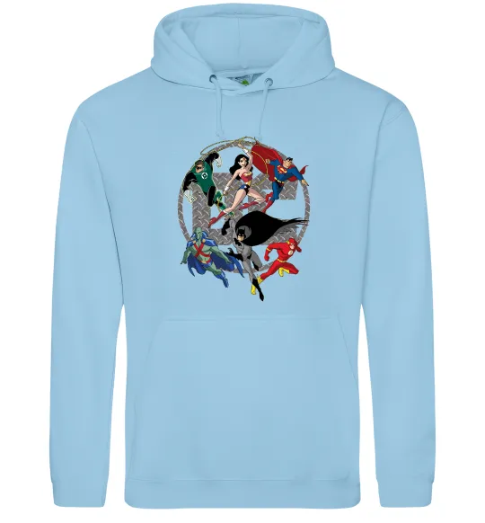 Жіноча толстовка (худі) DC Герої Блакитний фото