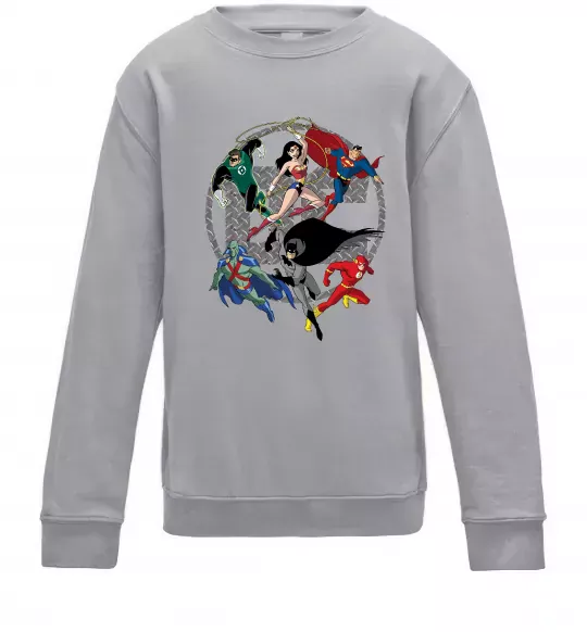 Дитячий світшот DC Герої Сірий меланж фото