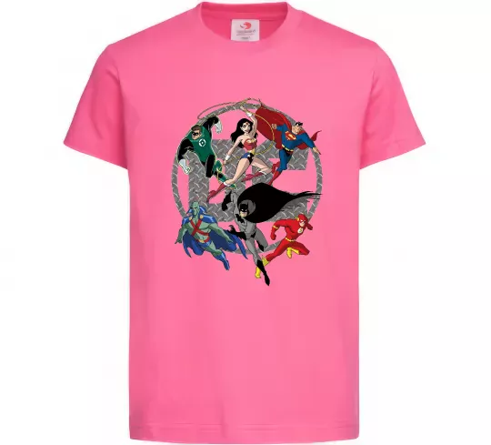 Дитяча футболка DC Герої Яскраво-рожевий фото