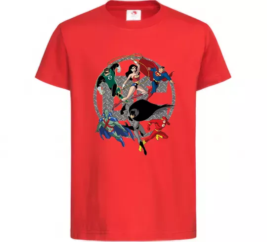 Дитяча футболка DC Герої Червоний фото