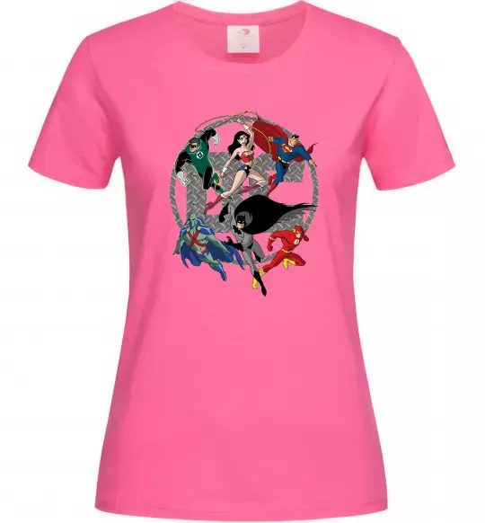 Женская футболка DC Герої Ярко-розовый фото