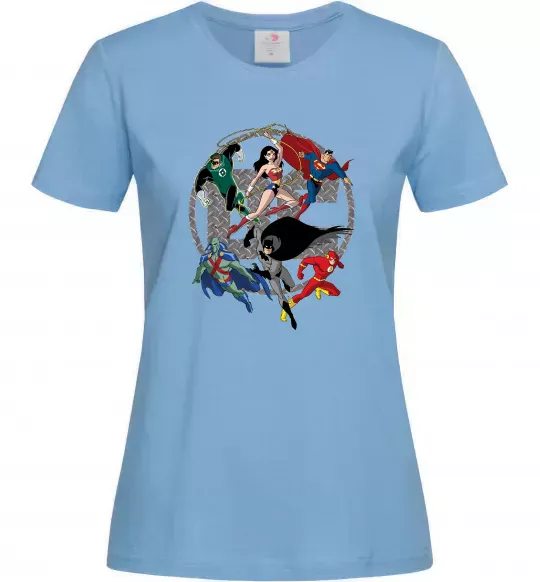 Женская футболка DC Герої Голубой фото