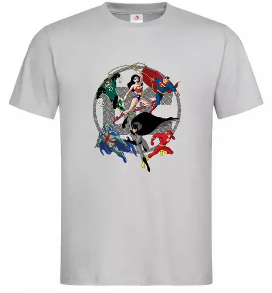 Мужская футболка DC Герої Серый фото