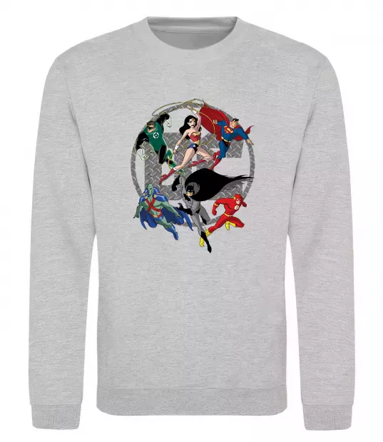 Світшот DC Герої Сірий меланж фото