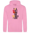 Женская толстовка (худи) You can`t save the world alone Розовый фото