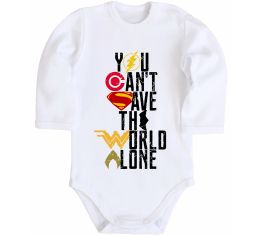 Дитячий бодік You can`t save the world alone