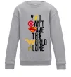 Дитячий світшот You can`t save the world alone Сірий меланж фото