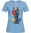 Женская футболка You can`t save the world alone Голубой фото