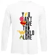 Лонгслів You can`t save the world alone Білий фото