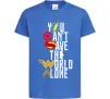 Дитяча футболка You can`t save the world alone Яскраво-синій фото