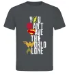 Мужская футболка You can`t save the world alone Графит фото